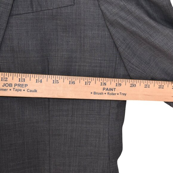 Express Producer Blazer 42R 94% Wool Charcoal Gray Modern Business Minimalist - Picture 7 of 8